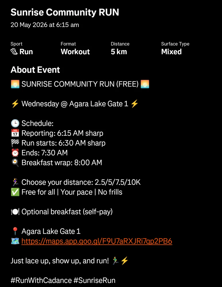 Sunrise Community RUN