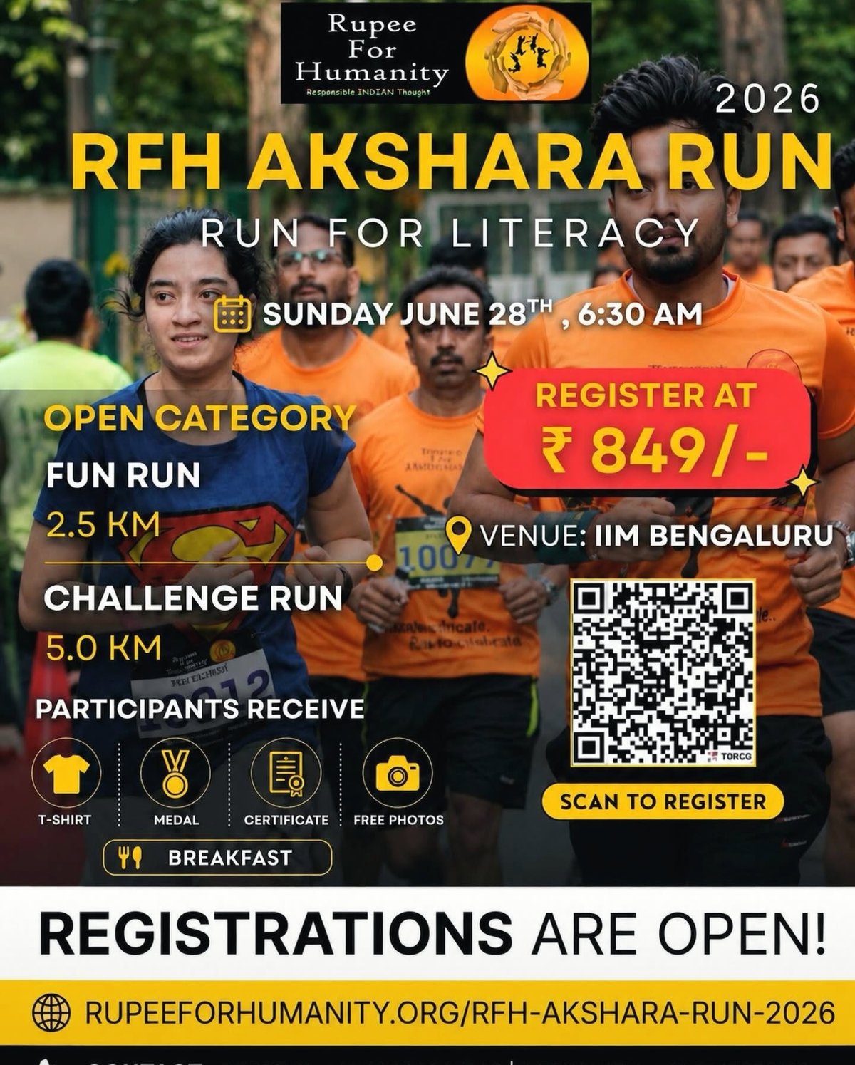 RFH Akshara Run 2026 - Run For Literacy — image 1