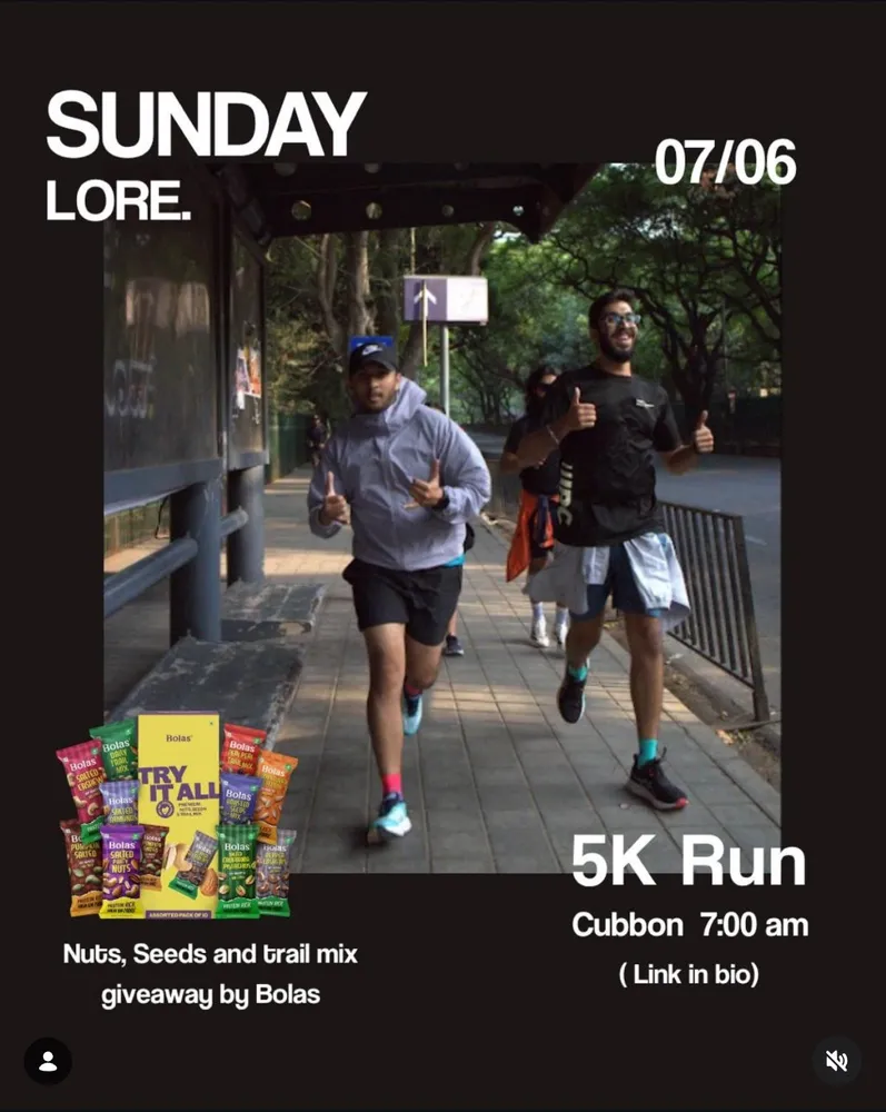 Indiranagar Run Club: Sunday Lore 5K Run at Cubbon Park