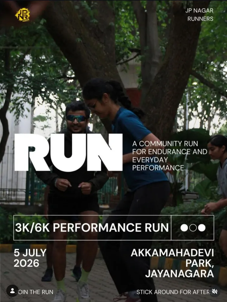 3K/6K Performance Run with JP Nagar Runners