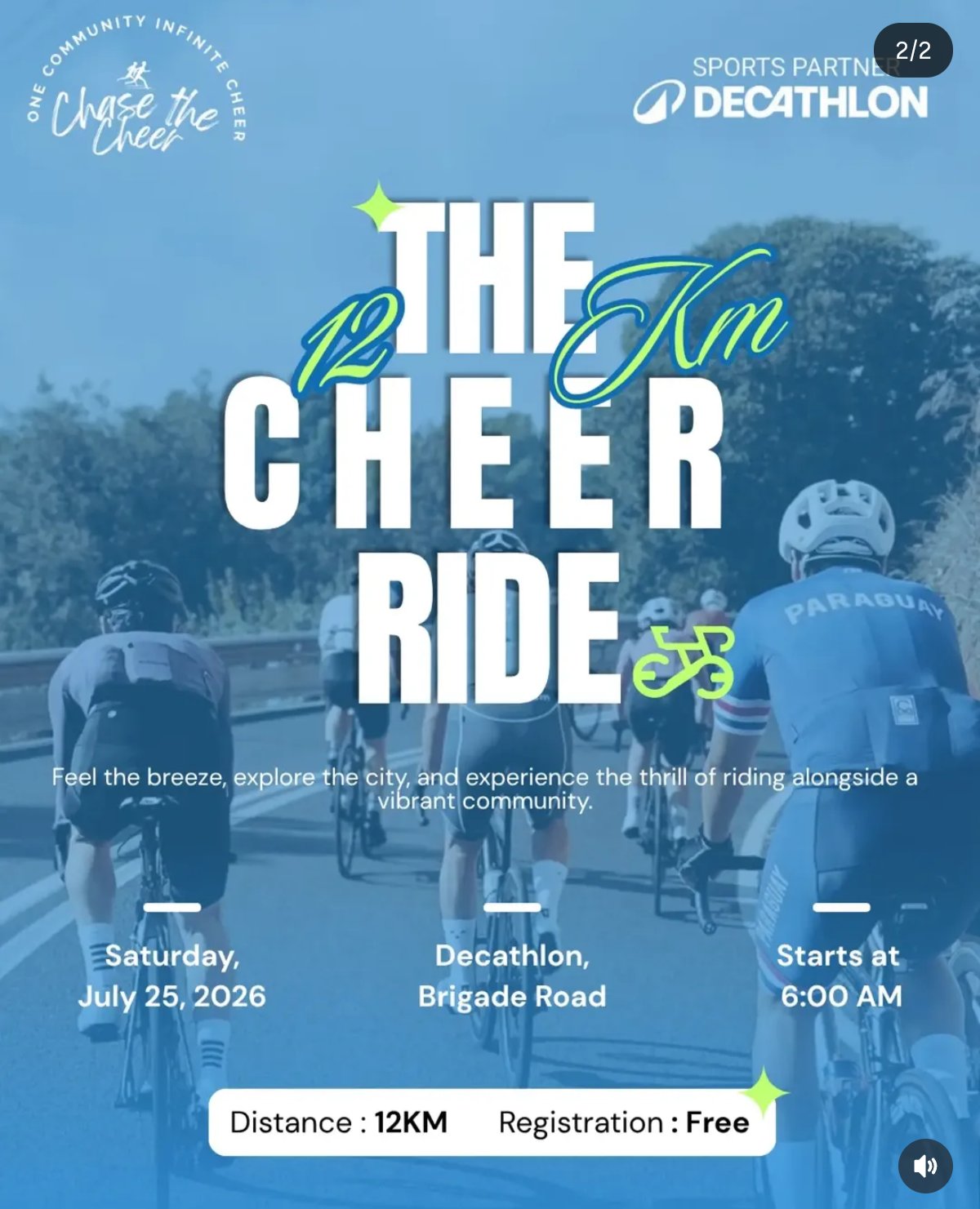 The Cheer Ride: 12KM Social Cycling — image 1