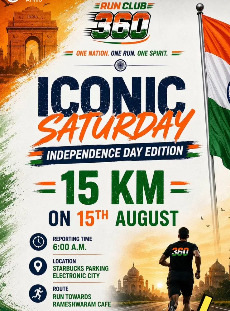15th August - Iconic Saturday Run: Independence Day Edition