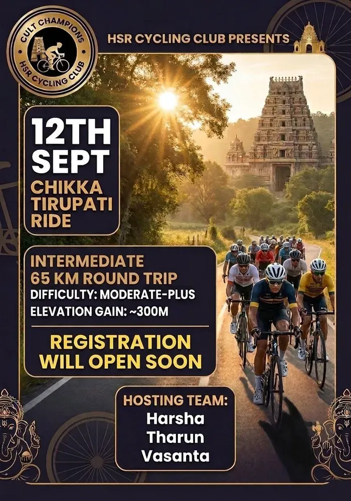 Chikka Tirupati Ride by HSR Cycling Club