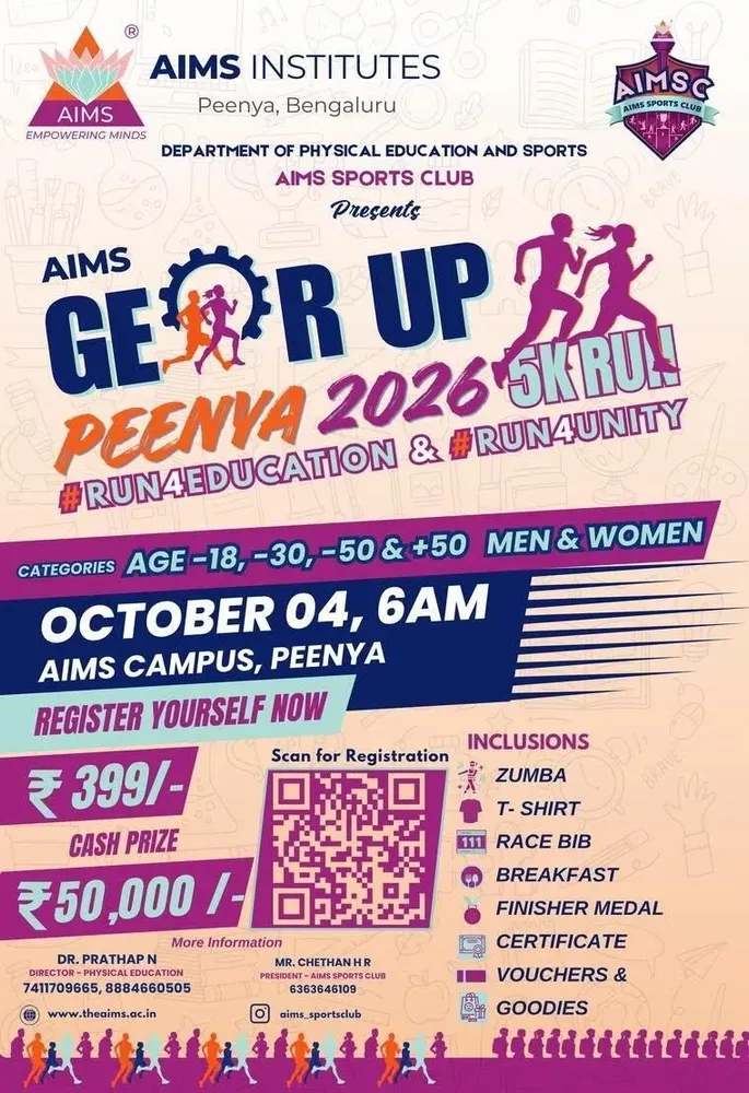 AIMS Gear Up Peenya 5K Run 2026